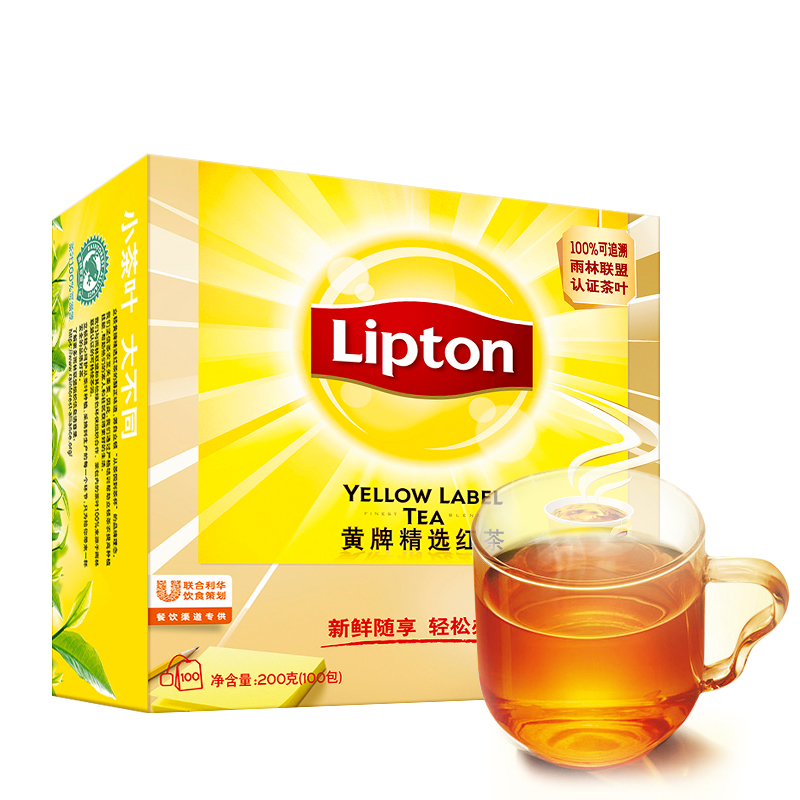 Lipton 立顿 黄牌 精选红茶 200g 36.9元（需用券）