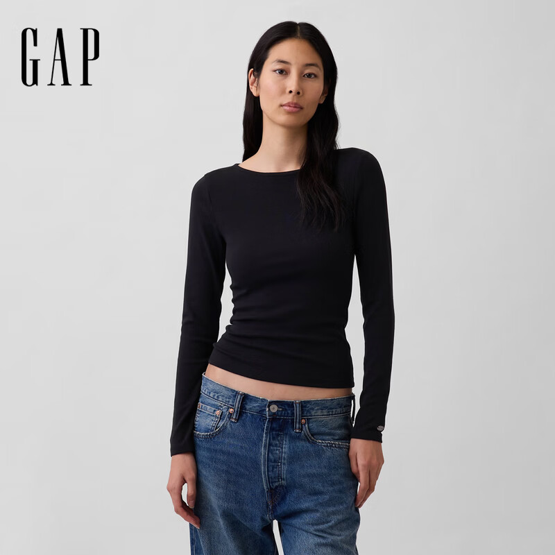 Gap 莫代尔混纺长袖T恤美版（多款任选） 88.2元