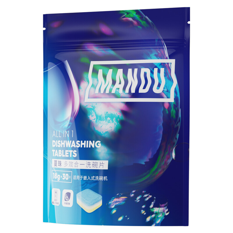 Mandu 蔓珠 多效合一洗碗块 18g*30片 强力去油污 13.01元