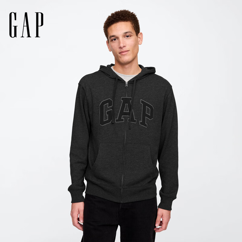 Gap 男女装2025春季字母logo拉链连帽卫衣多色外套868454美版 （6色可选） ￥112.