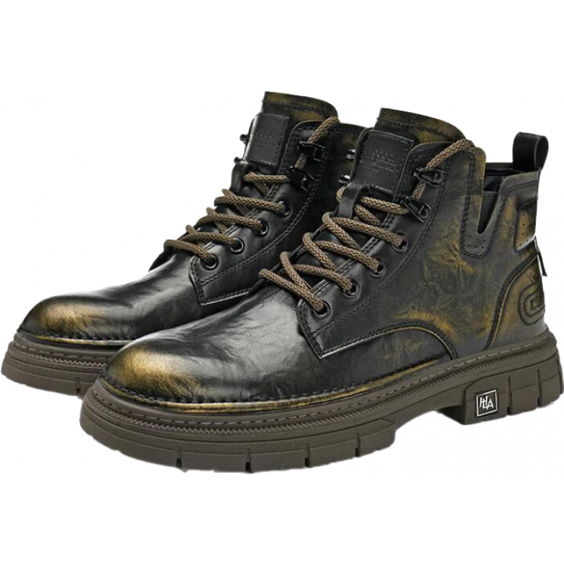 海澜之家 机车马丁复古工装靴 139元