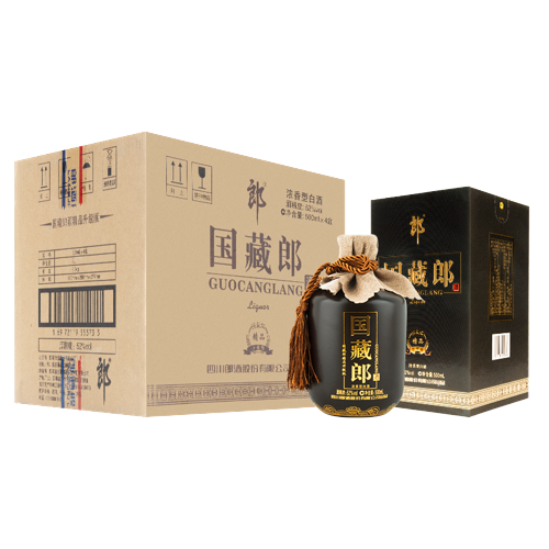 郎酒 国藏郎精品版52度500ml*4商务宴请浓香型白酒 376.2元