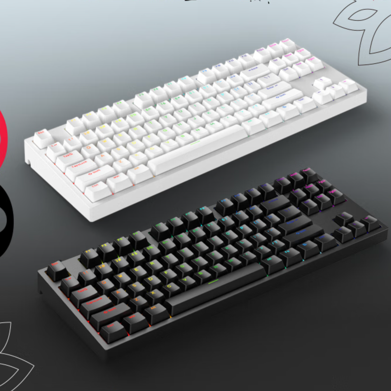 高斯 GS87C 有线单模机械键盘 87键 KTT风信子轴 179元