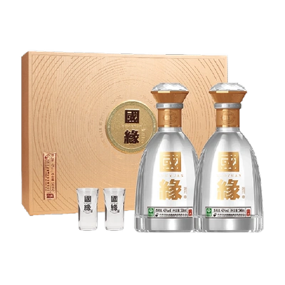 88VIP：今世缘 国缘对开42度白酒礼盒装500ml*2瓶浓香型商务送礼宴请酒水 503元