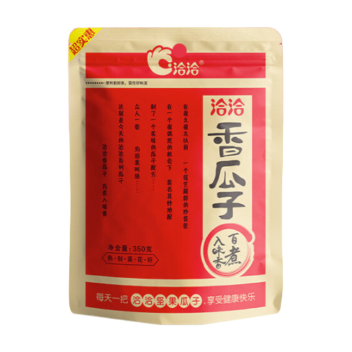 ChaCheer 洽洽 香瓜子350g坚果炒货经典红袋包装 五香味葵花籽 4.36元（需用券