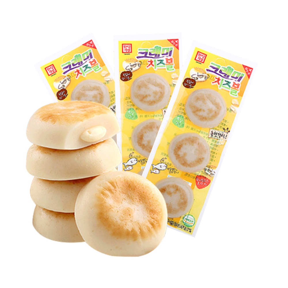 客唻美 韩国进口客唻美爆汁芝士奶酪夹心鳕鱼饼36g*3袋低脂休闲健康零食 24.