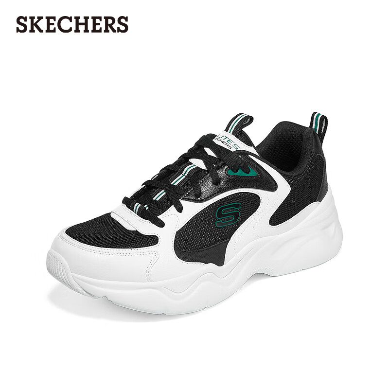 限尺码，plus:斯凯奇（Skechers）情侣款轻质复古校园风老爹鞋 159.18元（需领