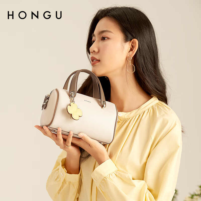 HONGU 红谷 女士牛皮单肩包 389元（需用券）