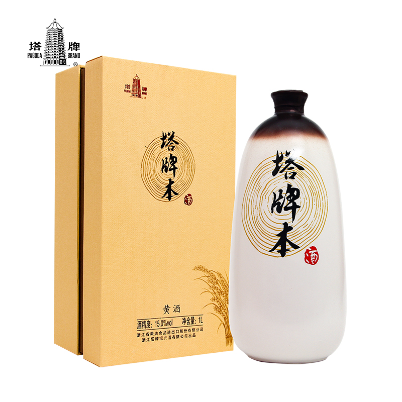 塔牌 绍兴黄酒 本酒 手工半干型黄酒 花雕酒 1L 礼盒装 1130元（需用券）