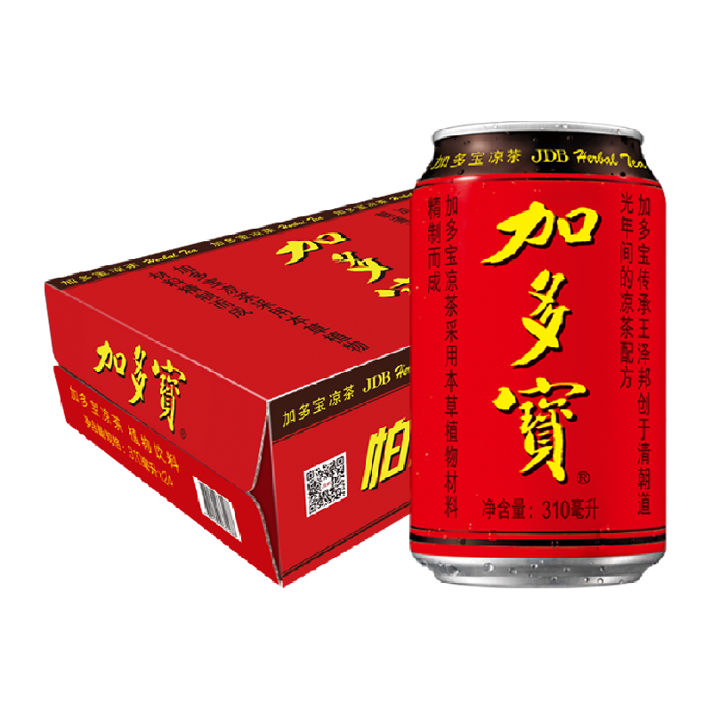 再降价：加多宝 凉茶饮料 310ml×24罐 42.23元+淘金币11.82元