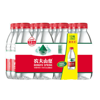 农夫山泉 饮用天然水塑膜量贩装380ml*12瓶 10.73元（需买6件，共64.38元）