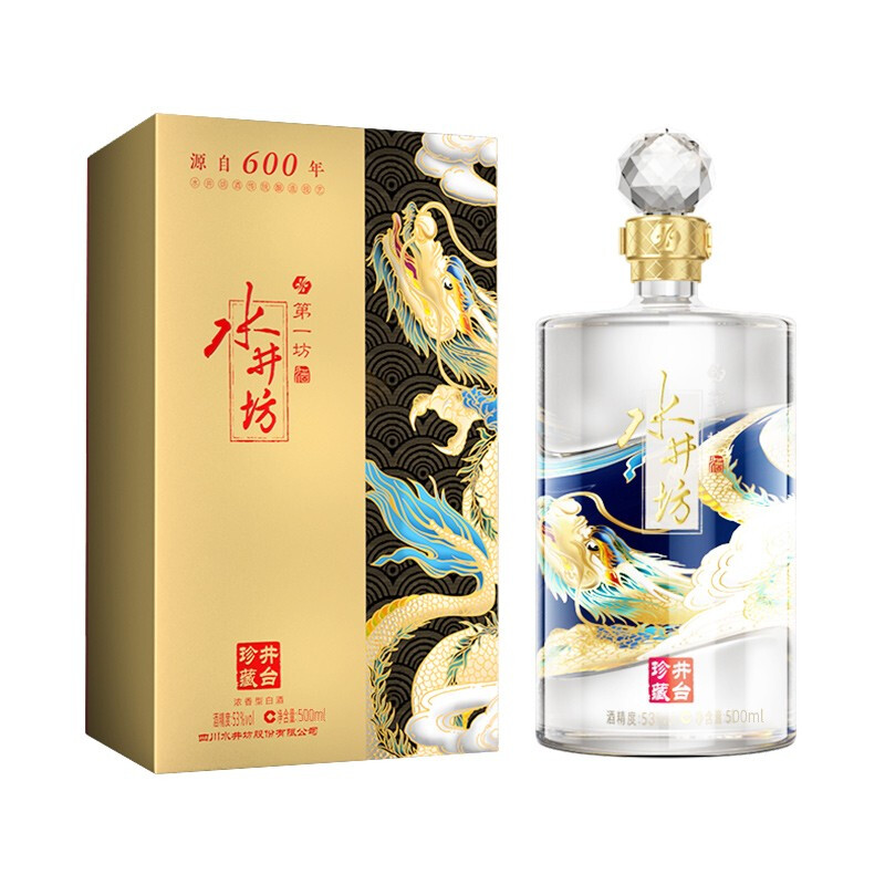 swellfun 水井坊 第一坊 珍藏井台 龙 53%vol 浓香型白酒 500ml 礼盒装 406元（需用