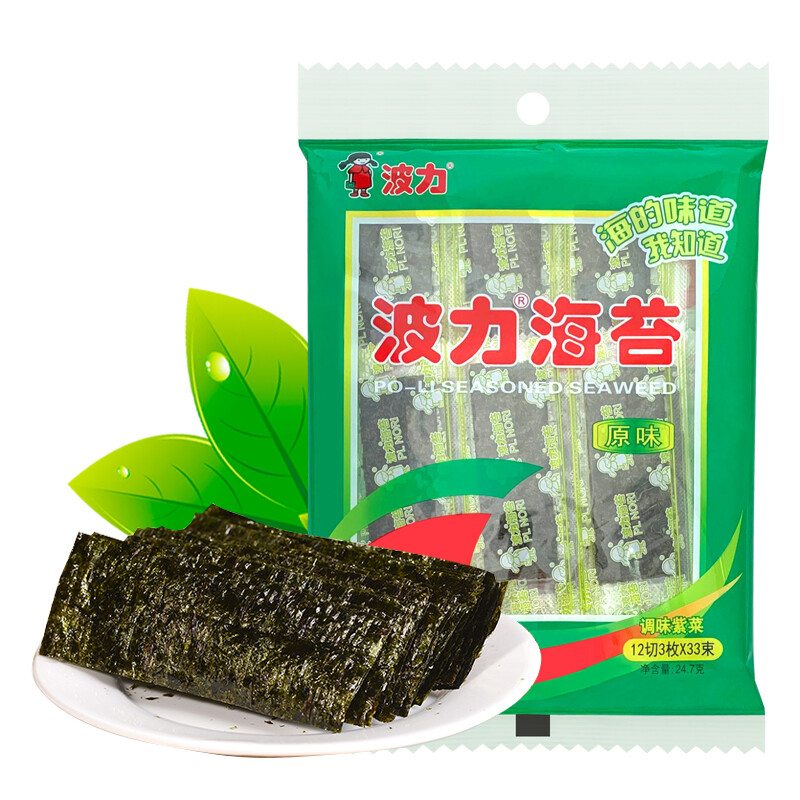 波力食品 海苔 原味 24.7g 19.8元