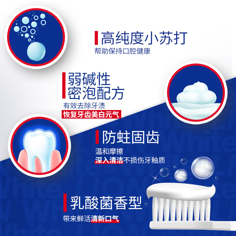 狮王 W&W美白葡萄柚小苏打美白牙膏 乳酸菌口味100g 5.4元 - 线报酷