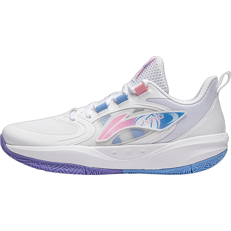 李宁 童鞋儿童篮球鞋男大童24年春款轻质回弹耐磨篮球鞋YKBU046 标准白-7 39码