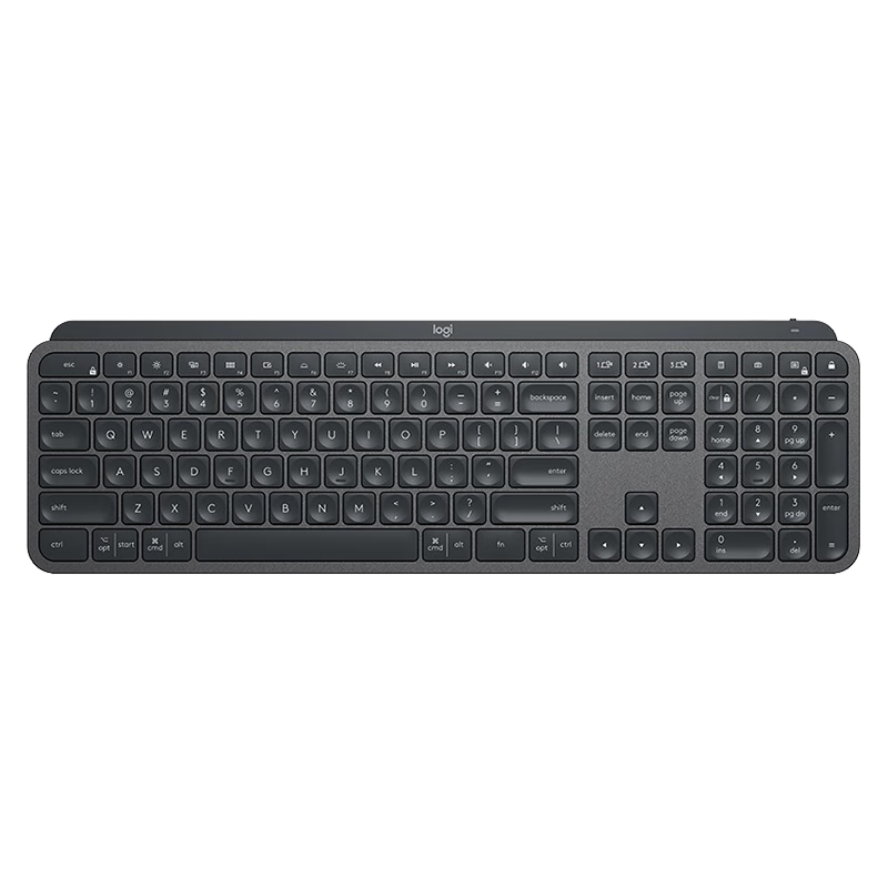 PLUS：罗技 logitech MX Keys S 108键 2.4G蓝牙 双模无线薄膜键盘 黑色 单光 496.51元