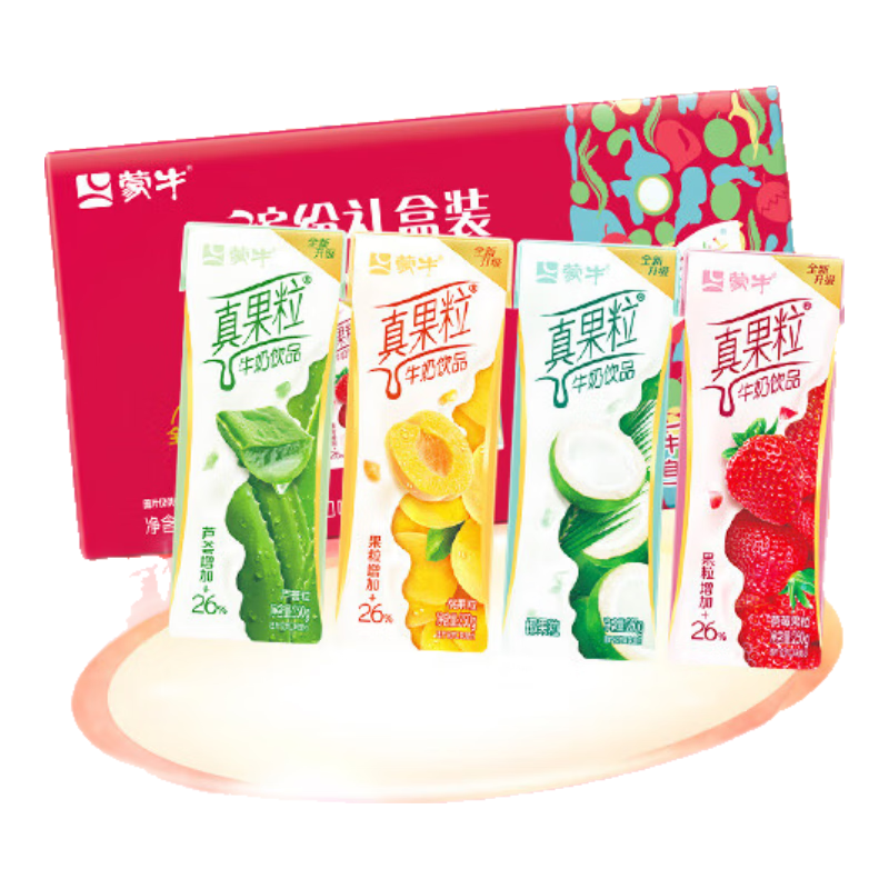 plus会员：蒙牛 真果粒(草莓+芦荟+椰果+桃果粒) 250g*24盒 37.94元（需领券）