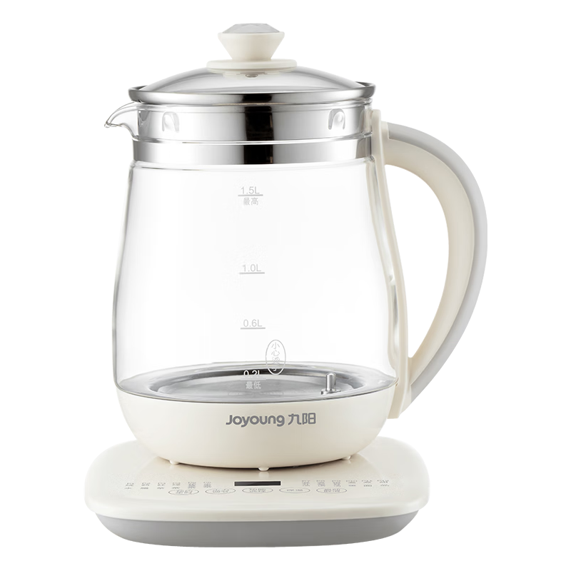 移动端、京东百亿补贴：九阳 养生壶迷你玻璃花茶壶煮茶器 12大功能11档温