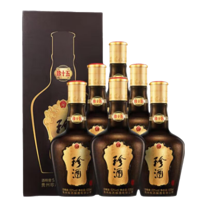 PLUS：KWEICHOW ZHENJIU 珍酒 珍十五 53度 酱香型白酒 500ml*6瓶 2174元（需用券）