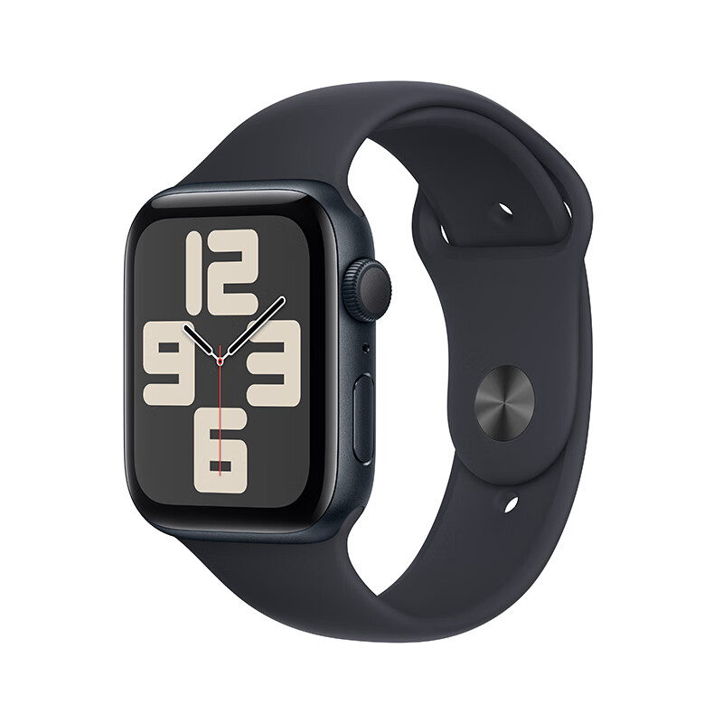 Apple 苹果 Watch SE 2023款智能手表GPS款44毫米午夜色铝金属表壳午夜色运动型表