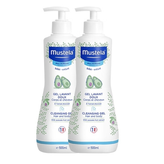 Mustela 妙思乐 儿童洗发水沐浴露二合一500ml*2 宝宝专用洗发露沐浴露 法国进