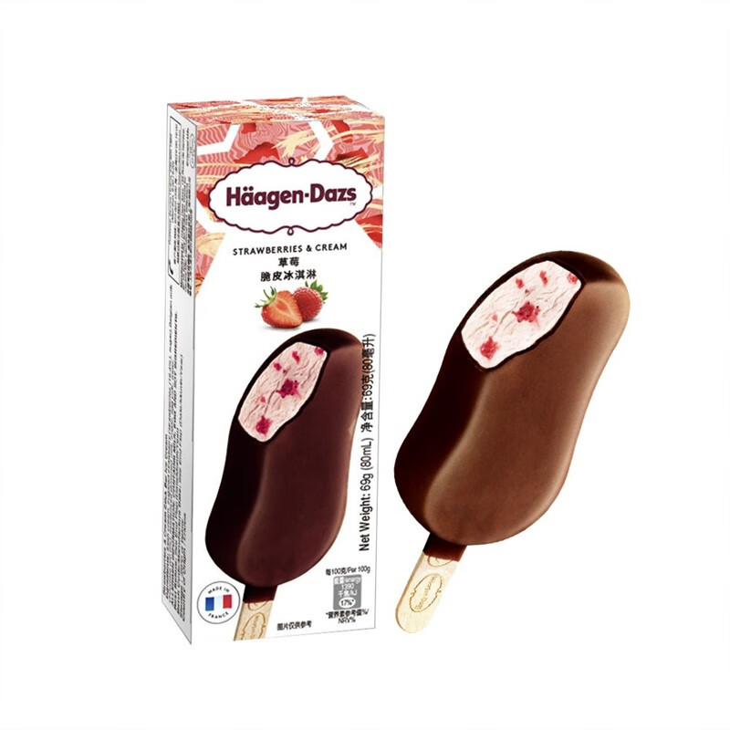 Häagen·Dazs 哈根达斯 脆皮条冰淇淋 香草焦糖扁桃仁口味 69g 16.9元（需用券）