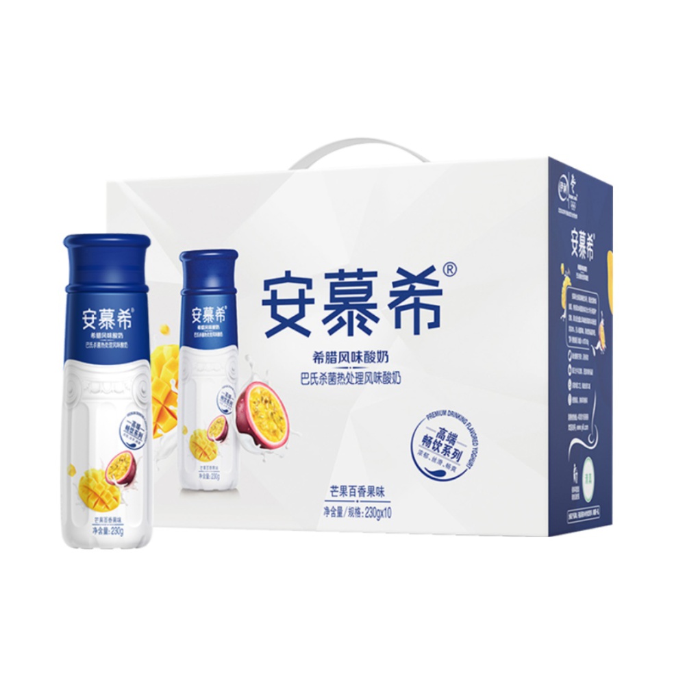 88VIP：安慕希 高端酸奶芒果百香果口味230g*10瓶/整箱礼盒 43.43元