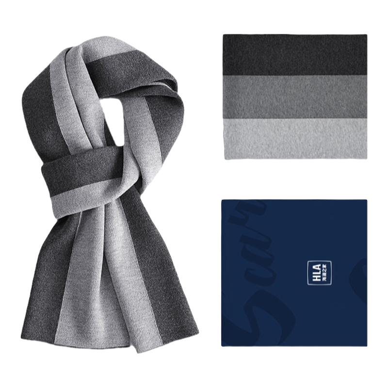 海澜之家 男士冬季羊毛围脖 百搭新款 送男友新年生日礼物 125.1元