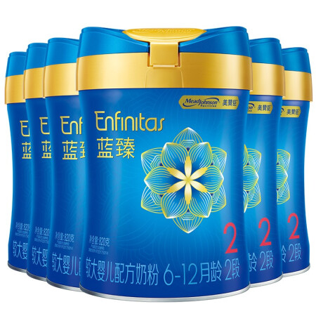 Enfinitas 蓝臻 第二代 较大婴儿奶粉 国行版 2段 820g*6罐 1633.17元包邮（需用券