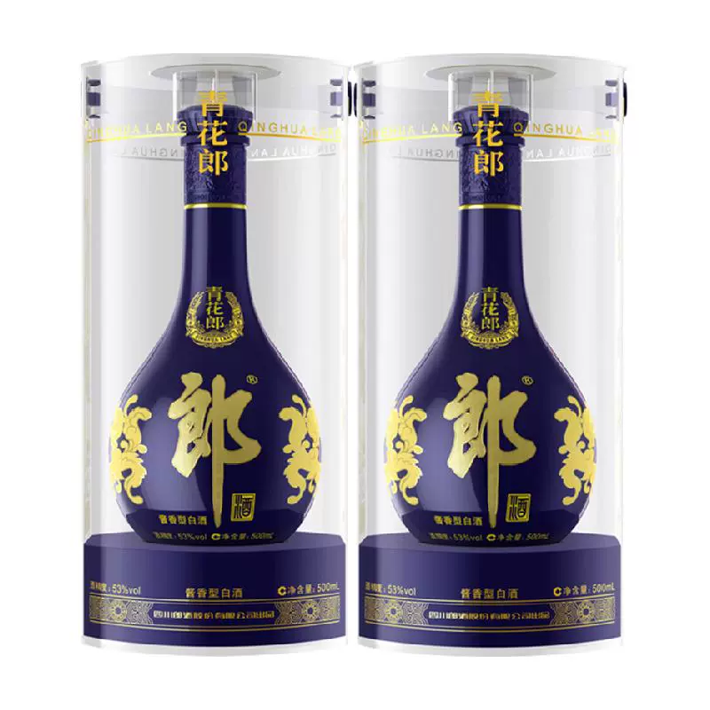 郎酒 青花郎 53%vol 酱香型白酒 500ml*2瓶 ￥1643.5