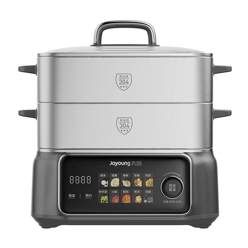 九阳 电蒸锅 18.5L大容量三层0涂层304不锈钢可预约 多用途锅GZ998 299.4元（需