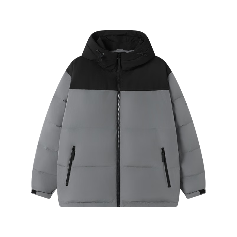 移动端、京东百亿补贴：京东京造 羽绒服男夹克白鸭绒潮流面包服25冬季 高