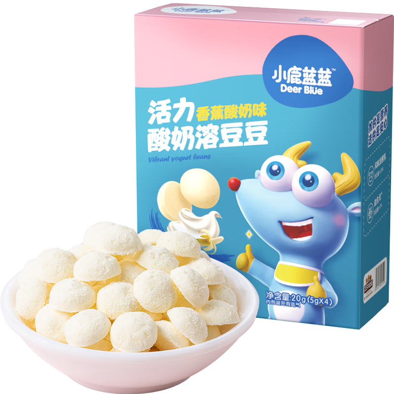 小鹿蓝蓝 水果酸奶溶豆香蕉牛奶味 20g 25.7元（合8.57元/件）