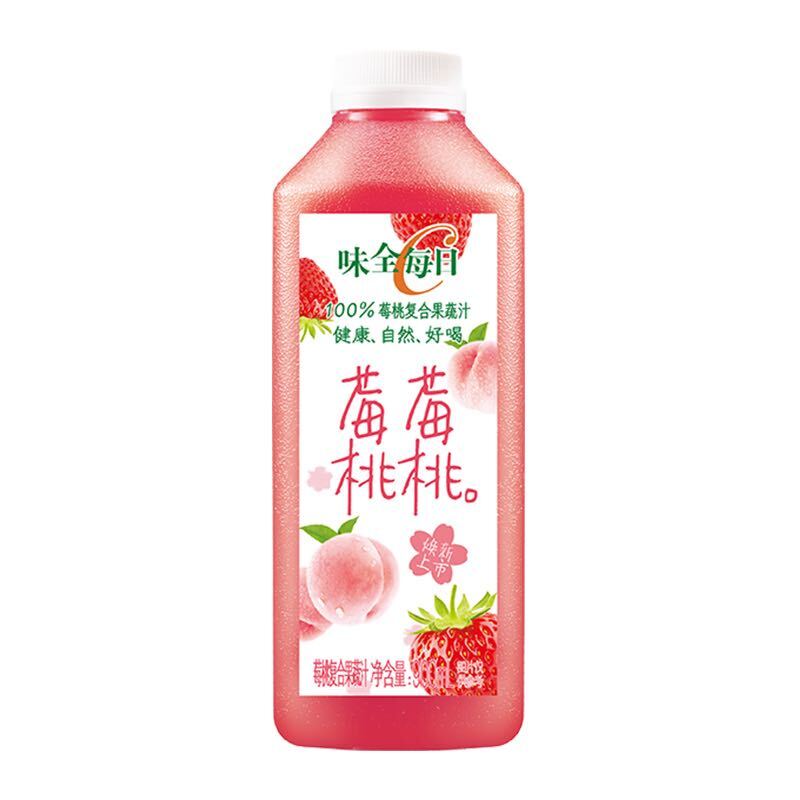 WEICHUAN 味全 每日C 莓莓桃桃 莓桃复合果蔬汁 900ml 9.9元