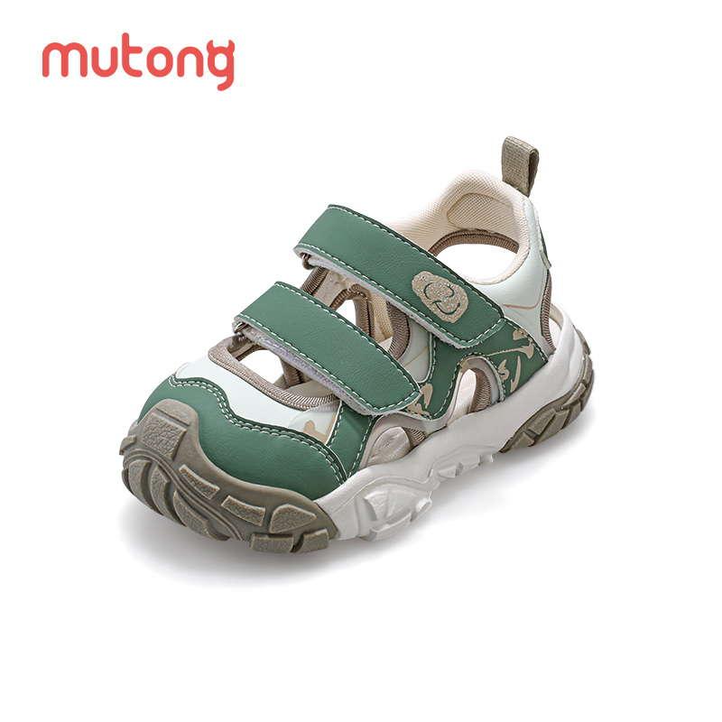 Mutong 牧童 宝宝夏季凉鞋2024新款软底防撞儿童包头男童鞋机能幼儿学步鞋 99.