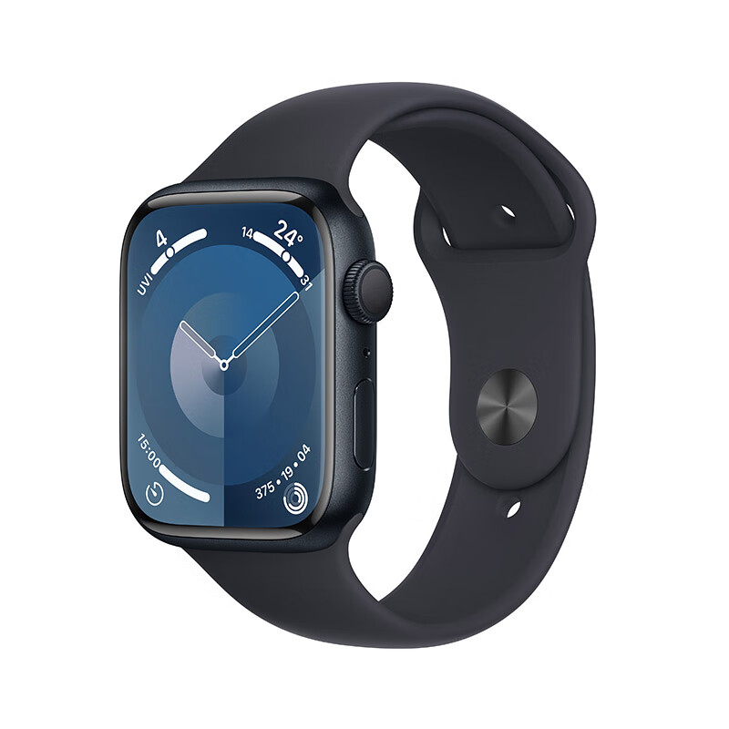 百亿补贴：Apple 苹果 Watch Series 9 智能手表 GPS款 45mm 午夜色 橡胶表带 S/M 2319