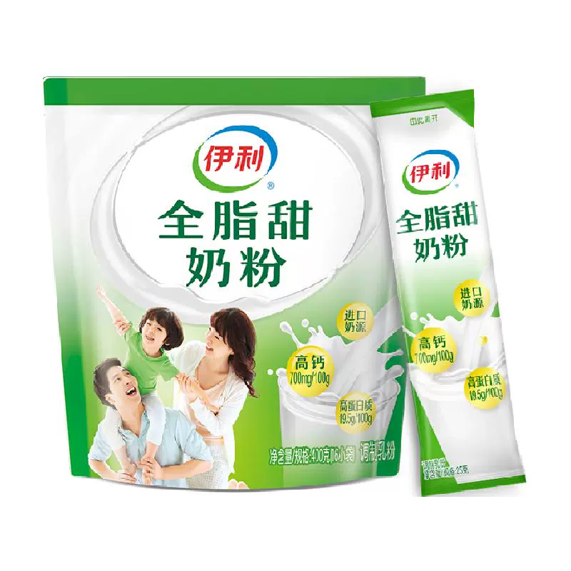 yili 伊利 全脂甜奶粉 400克 ￥12.15