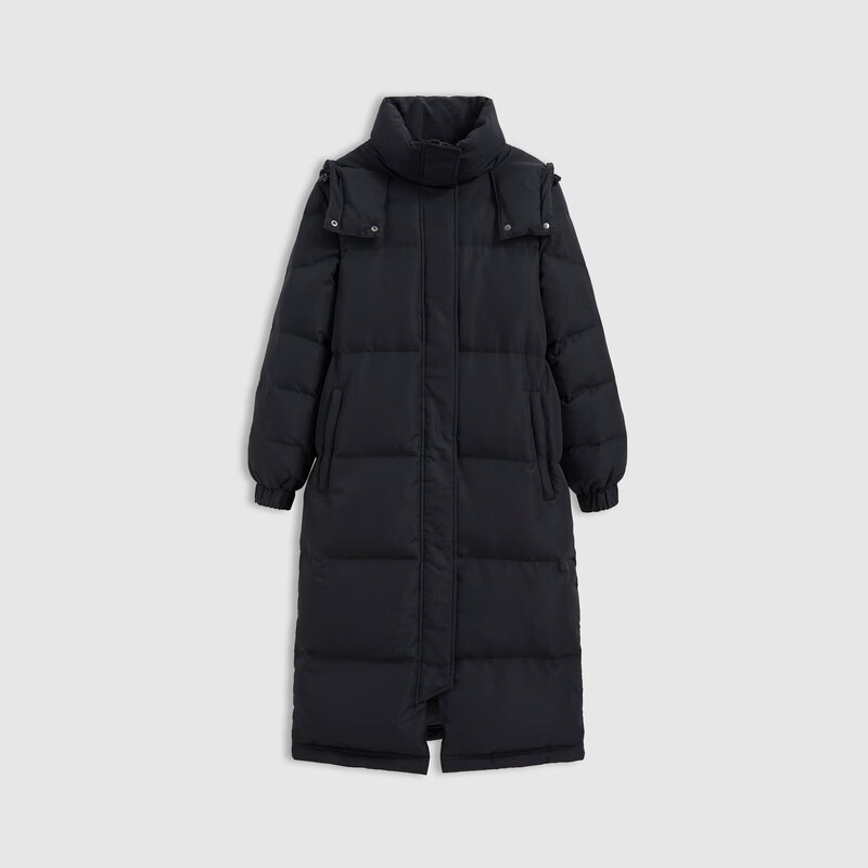 Gap 极限凑单!立领连帽长款羽绒服纯色简约保暖外套 218.49元(需用券)