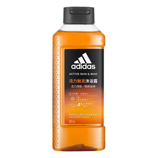 adidas 阿迪达斯 活力净肤男士沐浴露（活力触发）400ml 临期清仓 14.9元