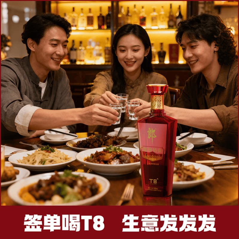 郎酒 郎牌特曲T8白酒50度500ml*2瓶 209.59元 - 清风线报