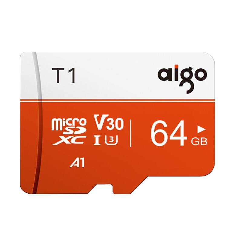 aigo 爱国者 T1 Micro-SD存储卡 64GB（UHS-I、V30、U3、A1） 21.9元（需用券）