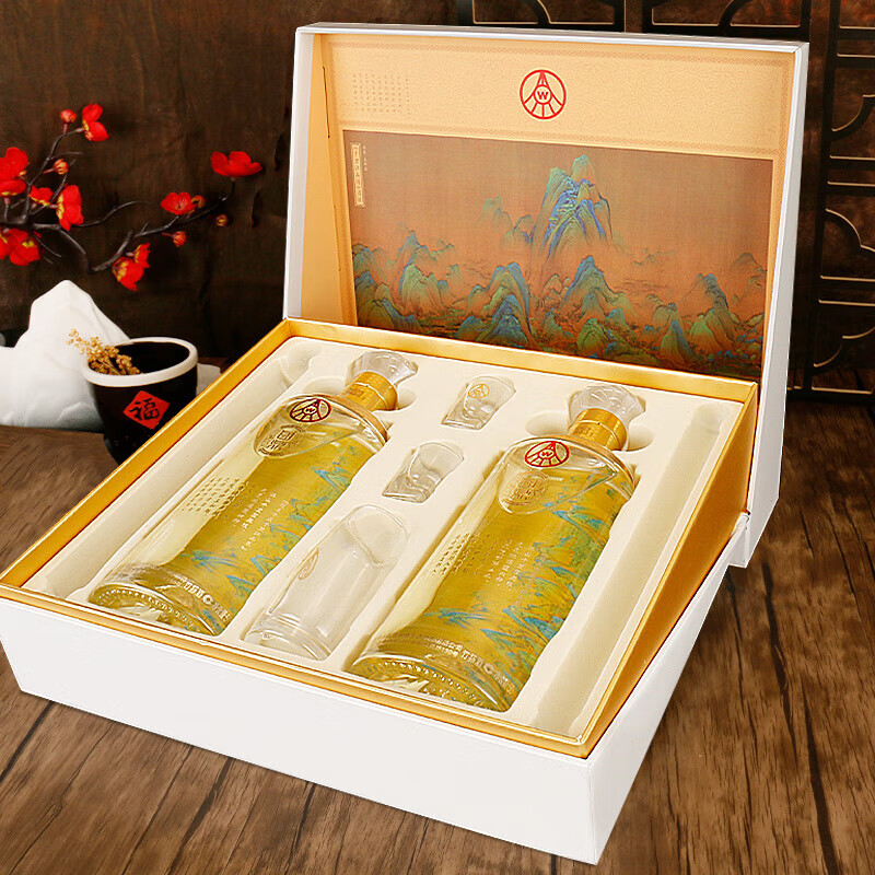 五粮液 WULIANGYE 52度浓香型白酒 500ml*2瓶 送酒具一套 199元(需用券)