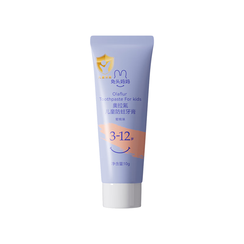 兔头妈妈 哪吒联名 奥拉氟儿童牙膏 10g 水蜜桃味 3-12岁 1元