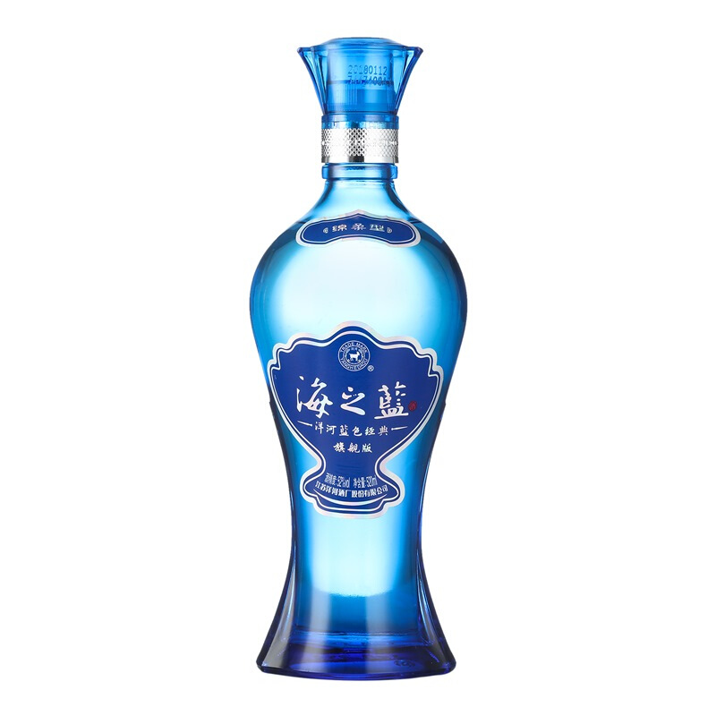 春焕新：YANGHE 洋河 海之蓝 蓝色经典 旗舰版 52%vol 浓香型白酒 520ml 单瓶装 12