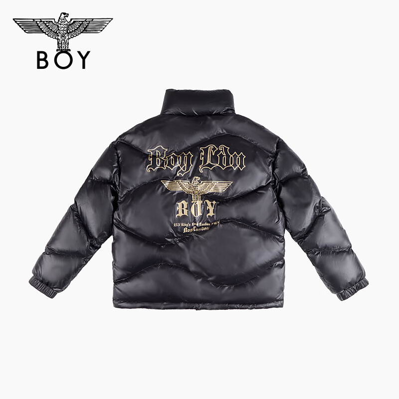 BOY LONDON 冬男女同款哥特亮面黑色立领短款羽绒服W28905 1419.2元包邮