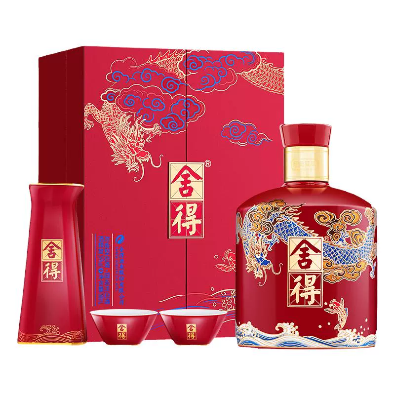 舍得 龙年生肖收藏纪念酒 54度浓香型白酒 500mL 1盒 ￥418