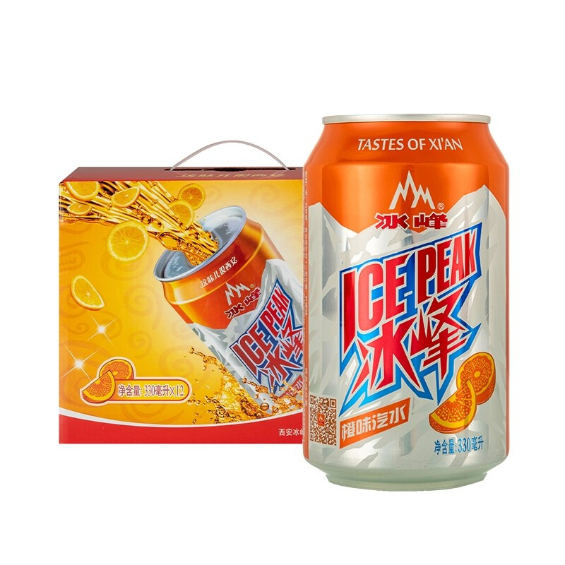 冰峰 ICEPEAK）橙味汽水330ml*12罐陕西特色 17.6元（需用券）