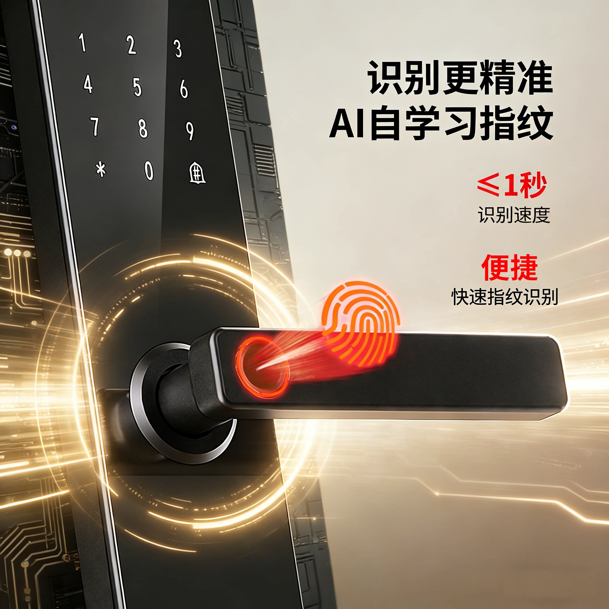 柏嘉利 ZNS-888半自动指纹锁 89.8元 - 线报酷