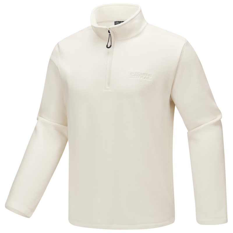 斯凯奇 卫衣加绒保暖外穿休闲运动上衣男女同款上衣P425U039 蛋白色 L 159元