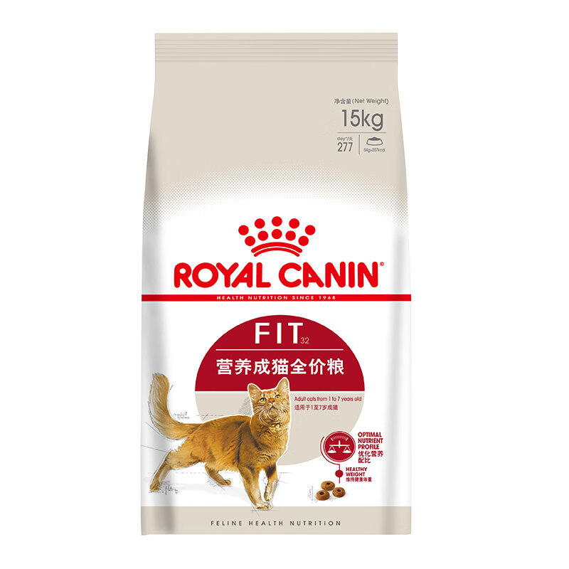 ROYAL CANIN 皇家 猫粮 成猫猫粮 营养均衡 F32 通用粮 1-7岁 15KG 458.71元（需买2件